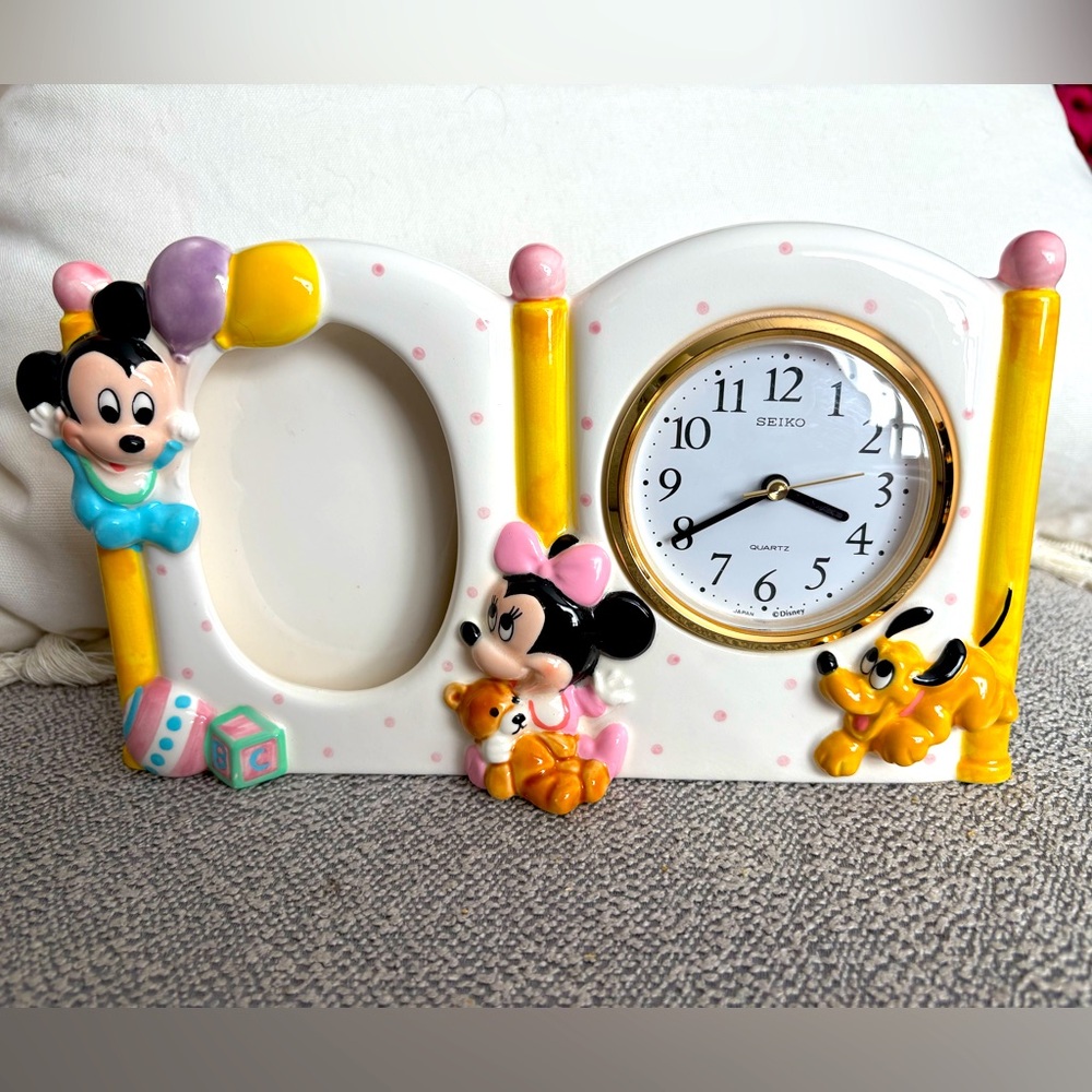 Disney Seiko Toddler Mickey & Friends Picture Frame and Clock